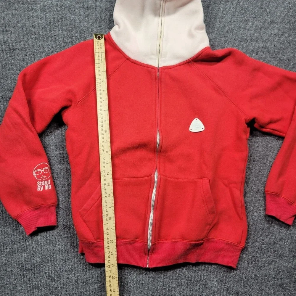 Devil Nut Hoodie Sweatshirt Women Medium Red Full Zip Casual Graphic‎ Streetwear